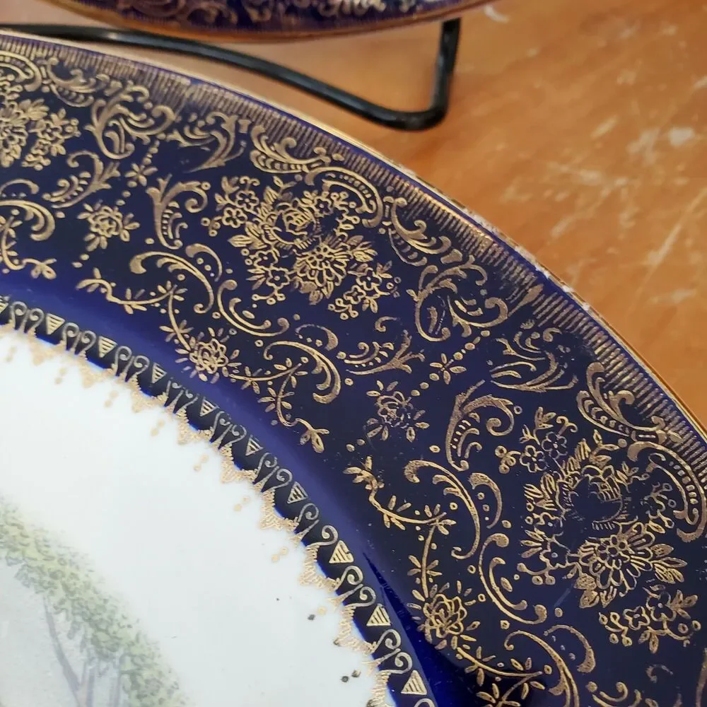 2x‎ Imperial Salem China 23 Karat Gold Victorian Ladies 10.75
